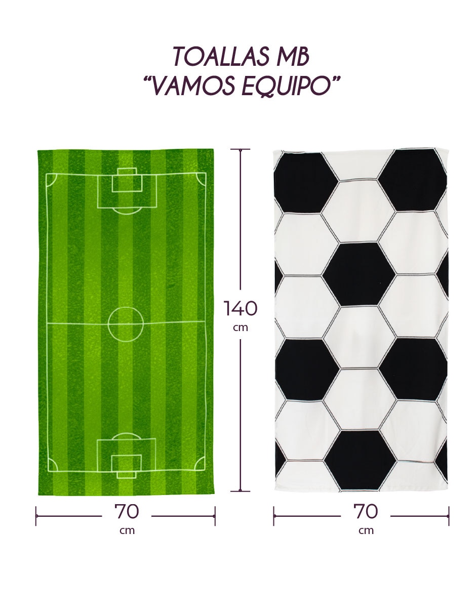 Set toalla de baño Vamos Equipo Fútbol de algodón 4
